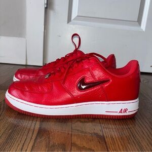 Nike Air Force 1 Low Jewel Swoosh 2012 Sport Red Size 11.5